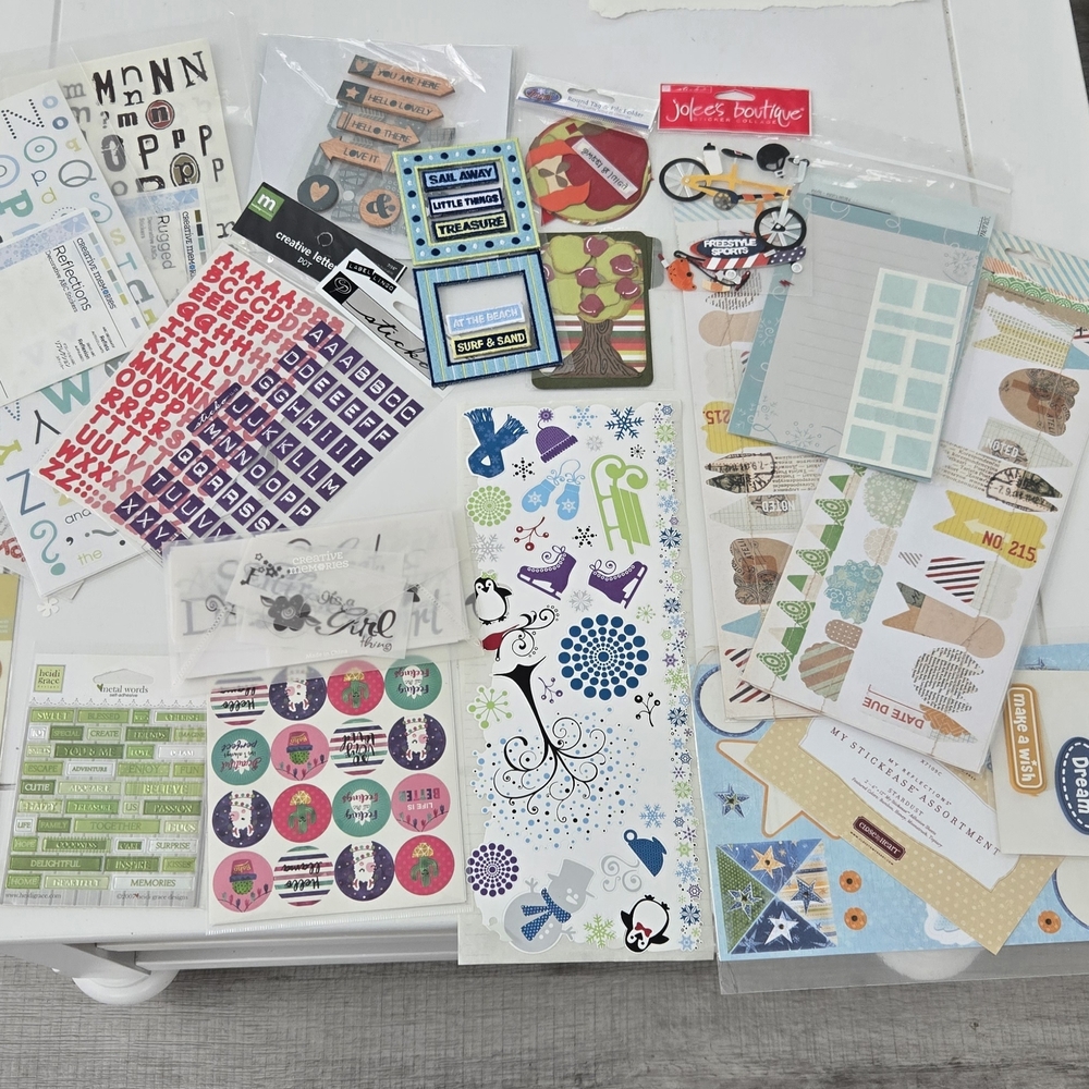 Creative memories and assorted stickers set big lot